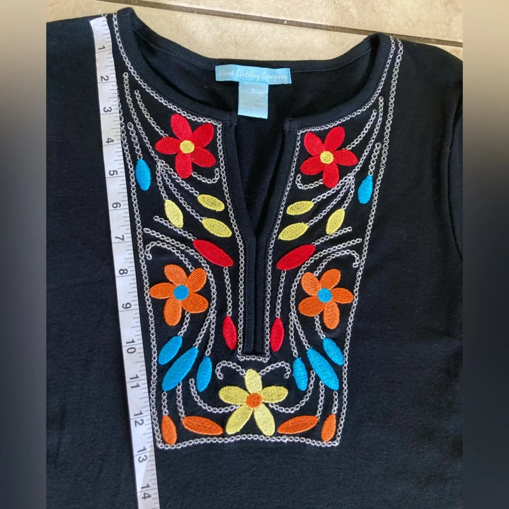 Island Clothing Company Black Embroidered Dress – Women’s S